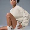 Renown Pullover mit Rundhalsausschnitt aus schwerem French Terry – Beige