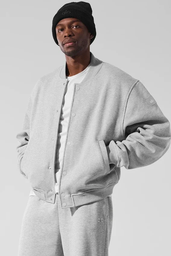 Renown Varsity-Jacke – Athletic Heather Grey