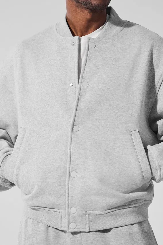 Renown Varsity-Jacke – Athletic Heather Grey