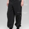 Retreat-Jogginghose aus Polarfleece mit High-Waist-Taille – Schwarz