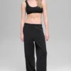 Retreat-Jogginghose aus Polarfleece mit High-Waist-Taille – Schwarz