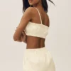 „Riviera Bloomer“-BH aus Leinenmischung – Sandy Beige
