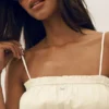 „Riviera Bloomer“-BH aus Leinenmischung – Sandy Beige