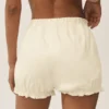 Riviera Bloomer-Shorts aus Leinenmischung – Sandy Beige