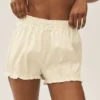 Riviera Bloomer-Shorts aus Leinenmischung – Sandy Beige
