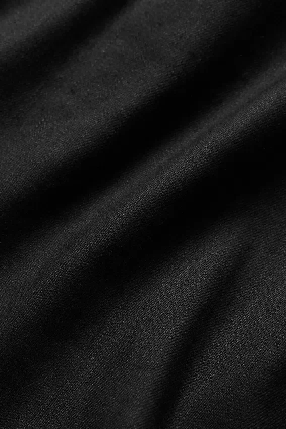 „Riviera“-Hose aus Leinenmischung mit weitem Bein – Schwarz