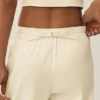 Riviera-Hose mit weitem Bein aus Leinenmischung – Sandy Beige