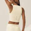Riviera-Weste aus Leinenmischung – Sandy Beige