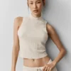 Ärmelloses Oberteil „Unwind“ aus Pullover – Oatmeal Heather