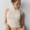 Ärmelloses Oberteil „Unwind“ aus Pullover – Oatmeal Heather