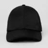 Satin-Freizeit-Cap – Schwarz