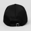 Satin-Freizeit-Cap – Schwarz
