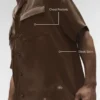 Satin Horizon Kurzarmshirt – Espresso