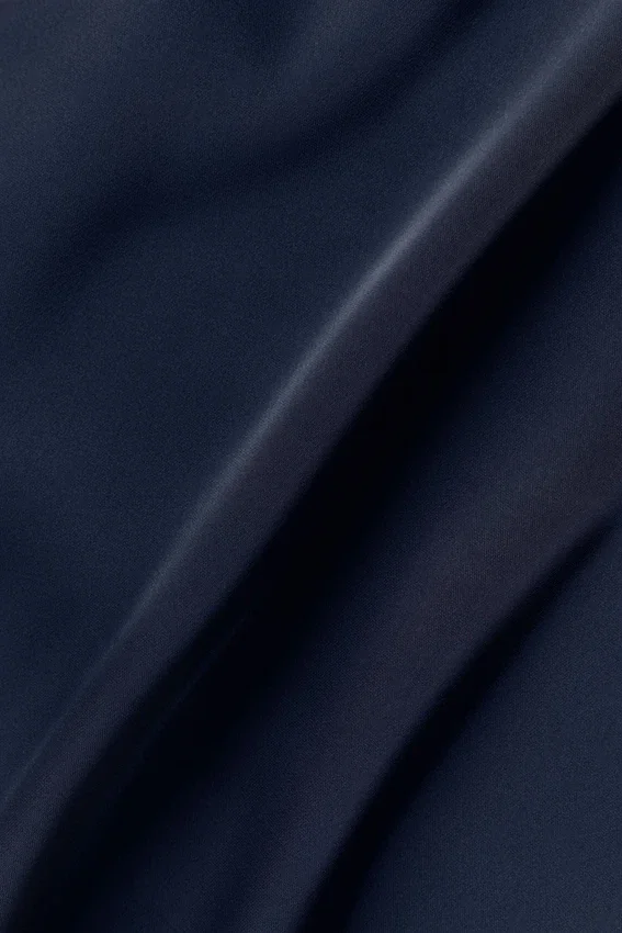 Satin Horizon Kurzarmshirt – Navy