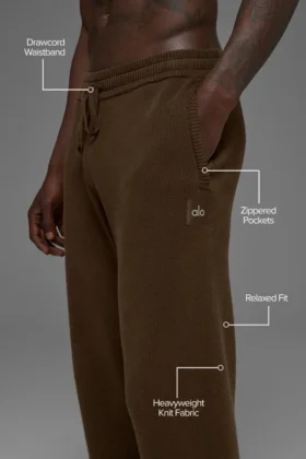 Scholar Jogginghose mit geradem Bein – Espresso