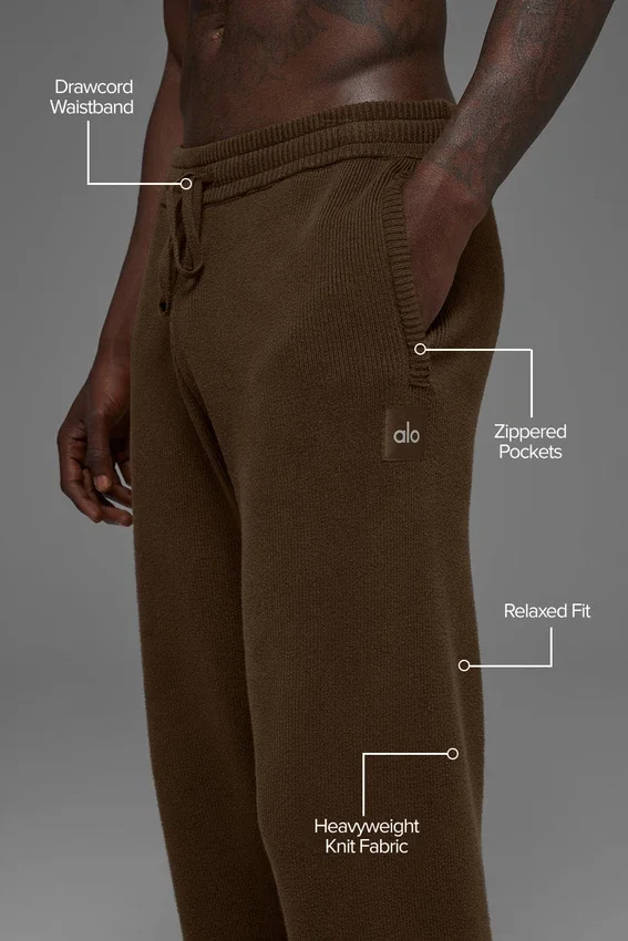 Scholar Jogginghose mit geradem Bein – Espresso