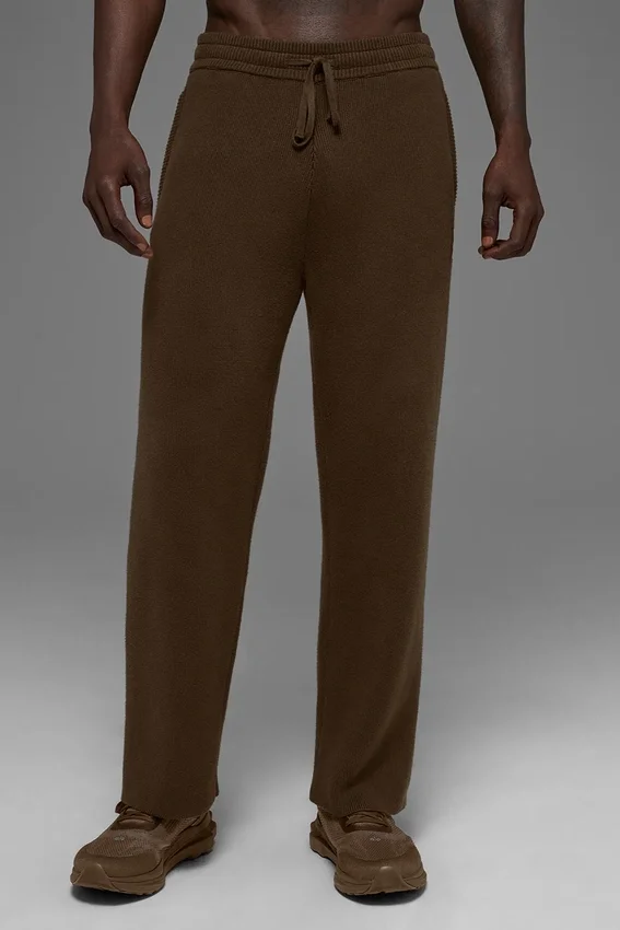 Scholar Jogginghose mit geradem Bein – Espresso