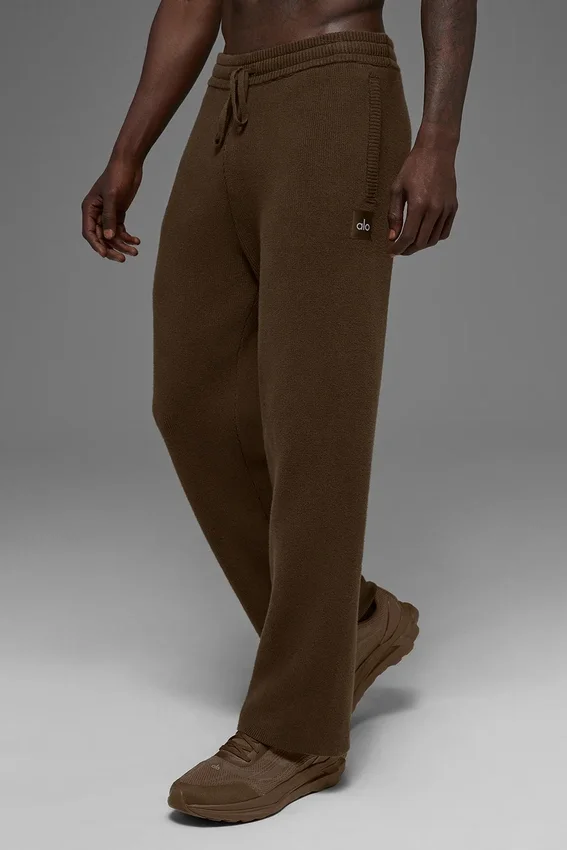 Scholar Jogginghose mit geradem Bein – Espresso