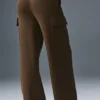 Scholar Knit High-Waist Cargo Hose – Espresso