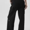 Scholar Knit High-Waist Cargo Hose – Schwarz