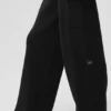 Scholar Knit High-Waist Cargo Hose – Schwarz
