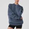 Scholar-Pullover mit Rundhalsausschnitt – Bluestone