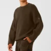 Scholar-Pullover mit Rundhalsausschnitt – Espresso