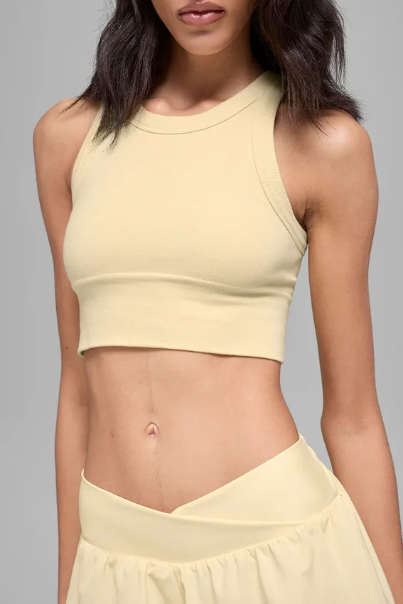 Seamless Delight High Neck Bra – Candlelight Yellow