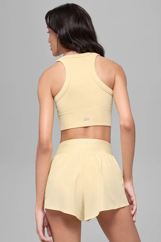 Seamless Delight High Neck Bra – Candlelight Yellow