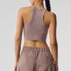 Seamless Delight High Neck Bra – Mushroom Heather