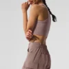 Seamless Delight High Neck Bra – Mushroom Heather