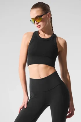 Seamless Delight High Neck Bra – Schwarz