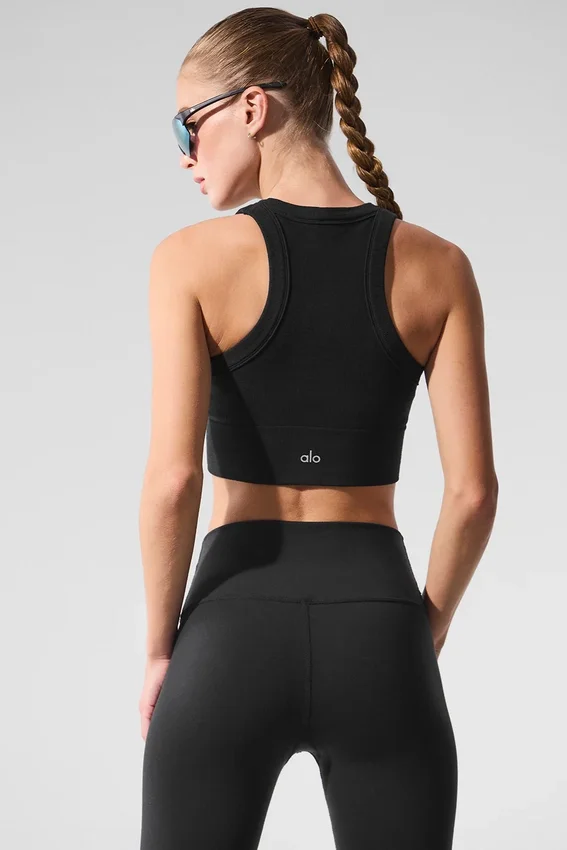 Seamless Delight High Neck Bra – Schwarz