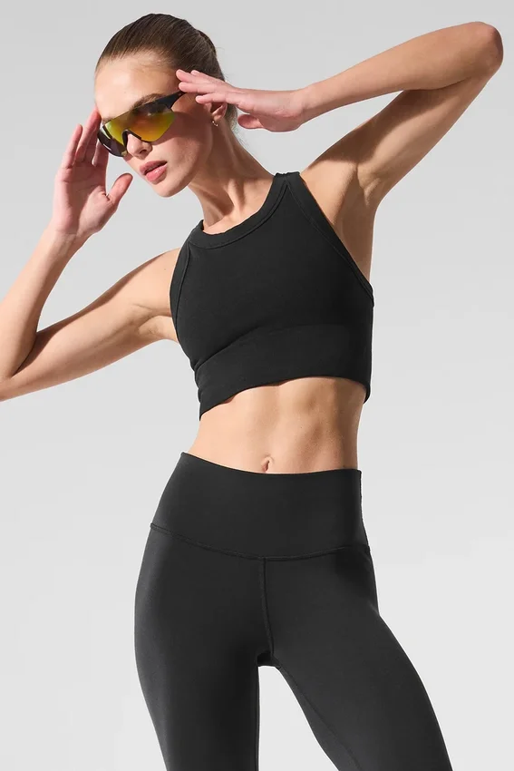 Seamless Delight High Neck Bra – Schwarz
