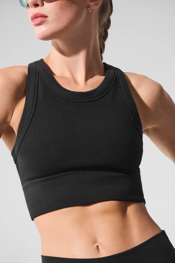 Seamless Delight High Neck Bra – Schwarz