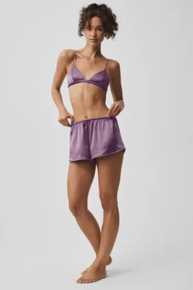 Seiden-Shorts „Luminous“ – Plum Kiss