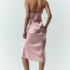 Seiden-Slip-Kleid „Luminous“ – Pink Champagne