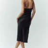 Seiden-Slipkleid „Luminous“ – Schwarz