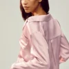 Seidenhemd „Luminous“ mit Knöpfen – Pink Champagne
