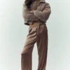 Seidenhose „Luminous“ (lang) – Alpine Cocoa