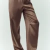 Seidenhose „Luminous“ (lang) – Alpine Cocoa
