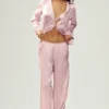 Seidenhose „Luminous“ (lang) – Pink Champagne