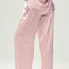 Seidenhose „Luminous“ (lang) – Pink Champagne