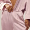 Seidenhose „Luminous“ (lang) – Pink Champagne