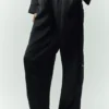Seidenhose „Luminous“ (lang) – Schwarz