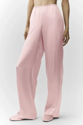 Seidenhose „Luminous“ (Regular) – Pink Champagne