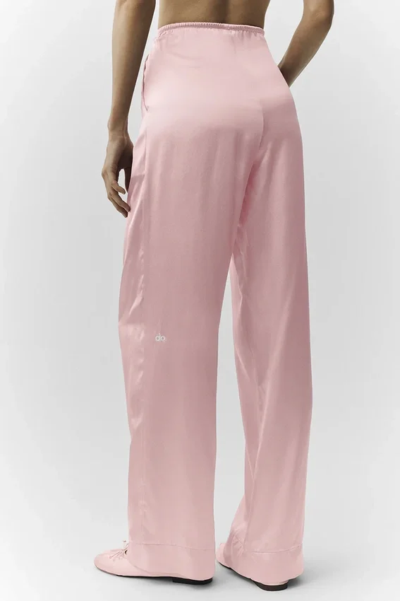 Seidenhose „Luminous“ (Regular) – Pink Champagne