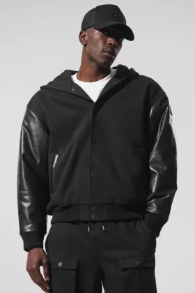 Select Bomberjacke mit Kapuze – Schwarz