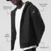 Select Bomberjacke mit Kapuze – Schwarz
