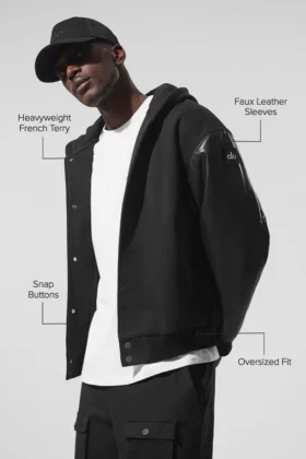 Select Bomberjacke mit Kapuze – Schwarz